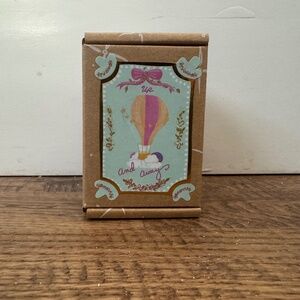 NIB Glitterville Birthday Cake Topper Candle Holder 2" Up & Away Hot Air Balloon